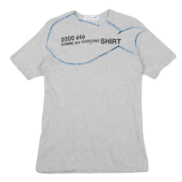 COMME des GARCONS SHIRT Fish Logo Printed T-shirt Grey M K-163928_001
