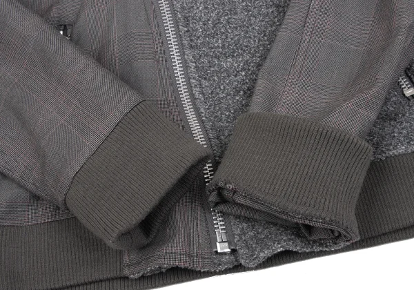 FINAL HOME Panel Switching Check Hooded Jacket K-163935_008