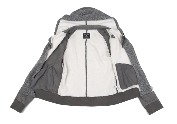 FINAL HOME Panel Switching Check Hooded Jacket K-163935_011