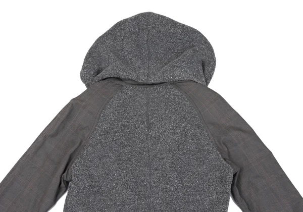 FINAL HOME Panel Switching Check Hooded Jacket K-163935_013