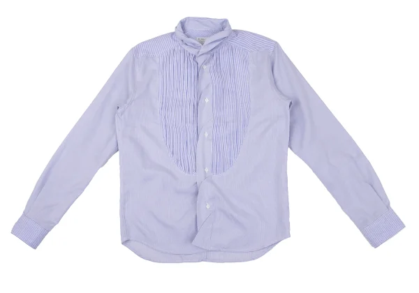FINAL HOME Pleated Switching Stripe Shirt K-163936_002