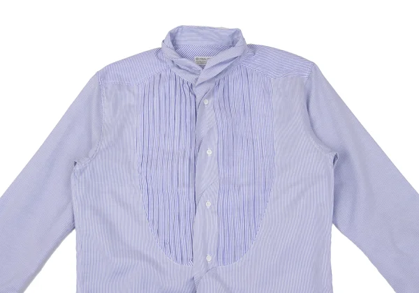 FINAL HOME Pleated Switching Stripe Shirt K-163936_003