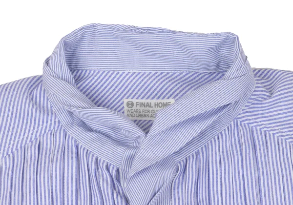 FINAL HOME Pleated Switching Stripe Shirt K-163936_004