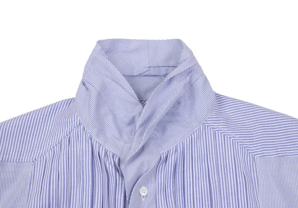 FINAL HOME Pleated Switching Stripe Shirt K-163936_006