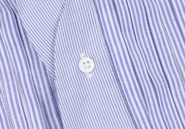 FINAL HOME Pleated Switching Stripe Shirt K-163936_007