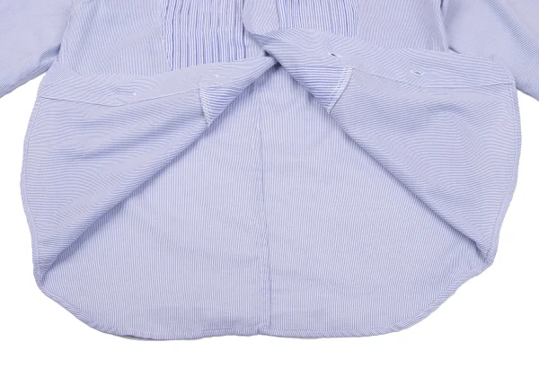 FINAL HOME Pleated Switching Stripe Shirt K-163936_011