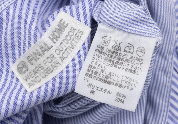 FINAL HOME Pleated Switching Stripe Shirt K-163936_016