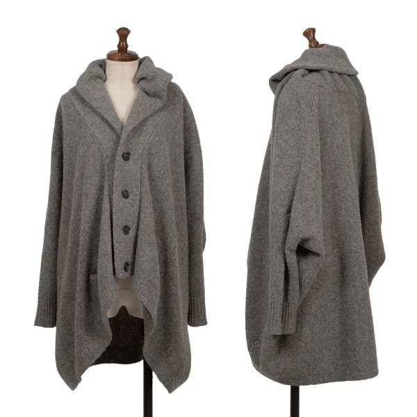 zucca Wool Wide Knit Jacket Grey M K-163937_001