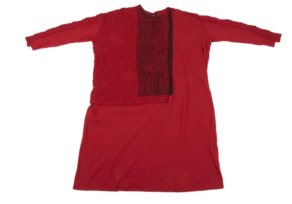 zucca Dyed Cotton Cable Knit Switching Dress K-163938_002