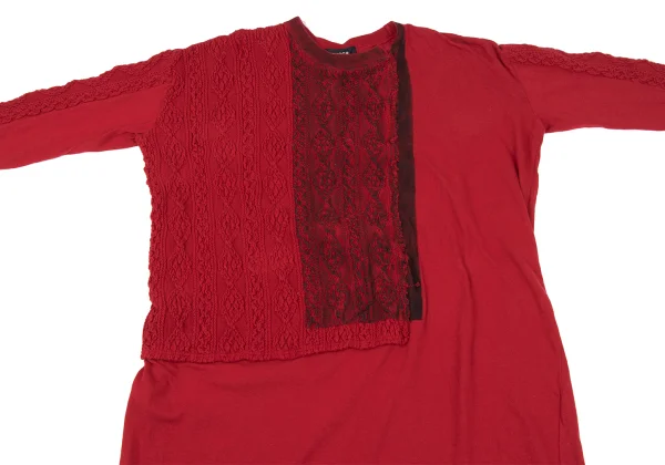 zucca Dyed Cotton Cable Knit Switching Dress K-163938_003