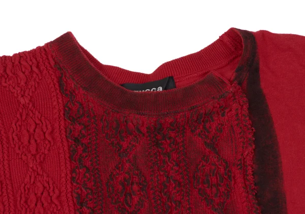 zucca Dyed Cotton Cable Knit Switching Dress K-163938_004