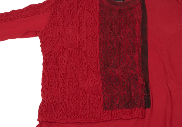 zucca Dyed Cotton Cable Knit Switching Dress K-163938_005