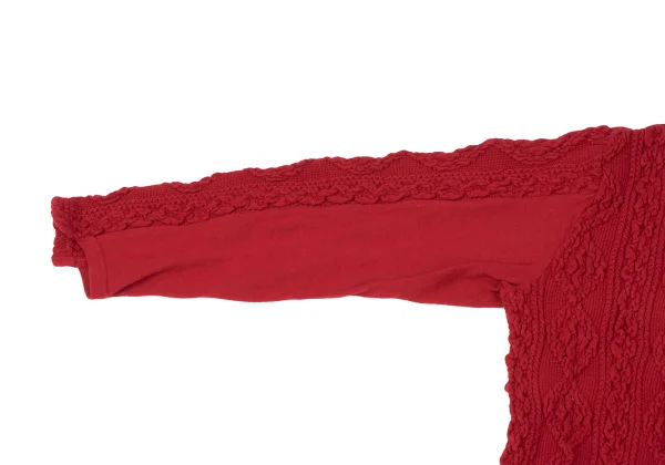 zucca Dyed Cotton Cable Knit Switching Dress K-163938_006