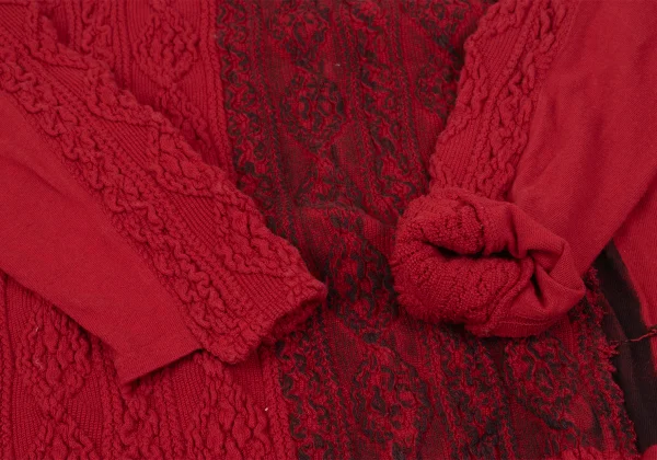 zucca Dyed Cotton Cable Knit Switching Dress K-163938_007