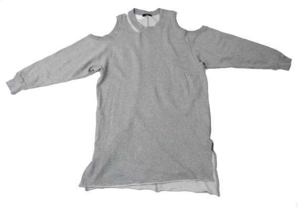 DIESEL Open Shoulder Distressed Sweat Dress K-163939_002