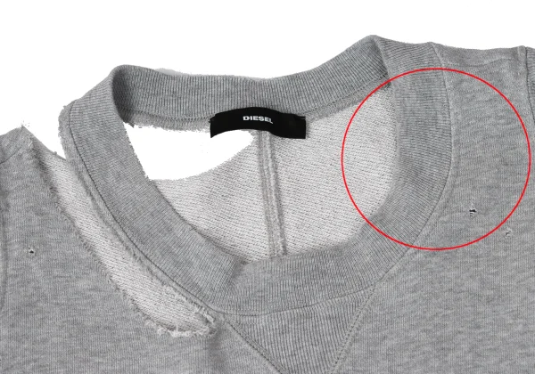 DIESEL Open Shoulder Distressed Sweat Dress K-163939_004