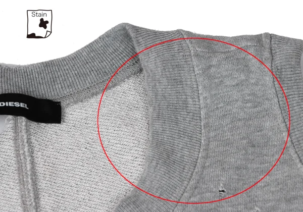 DIESEL Open Shoulder Distressed Sweat Dress K-163939_005