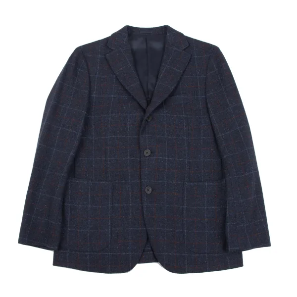 Papas+ Bottoli Wool Check Jacket Navy M K-163943_001