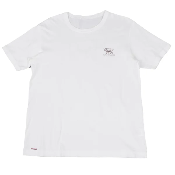 Papas ISLAND Rhinoceros Printed T-shirt White 48M K-163949_001