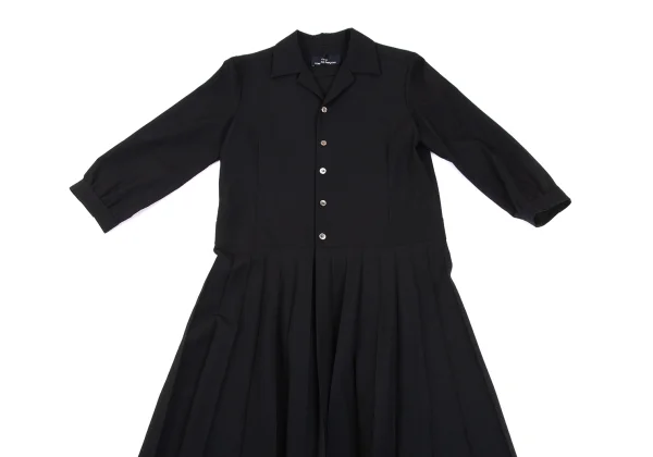 tricot COMME des GARCONS Wool Pleated Pull Over Dress K-163951_003
