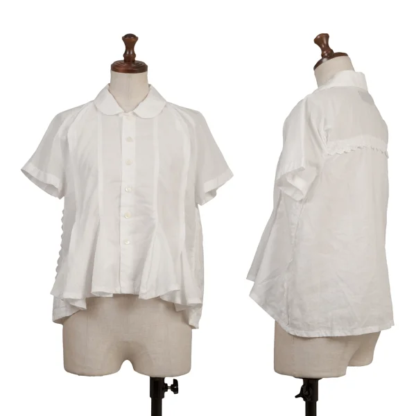 tricot COMME des GARCONS Lace Trim Linen Blouse White S K-163952_001
