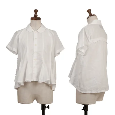tricot COMME des GARCONS Lace Trim Linen Blouse