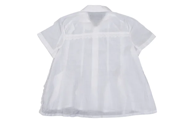 tricot COMME des GARCONS Lace Trim Linen Blouse K-163952_011