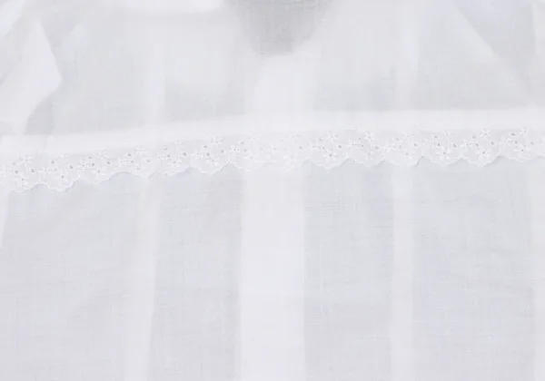 tricot COMME des GARCONS Lace Trim Linen Blouse K-163952_012