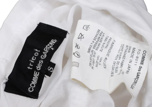 tricot COMME des GARCONS Lace Trim Linen Blouse K-163952_015