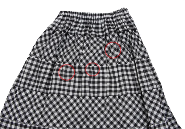 tricot COMME des GARCONS Cotton Gingham Check Skirt K-163953_003