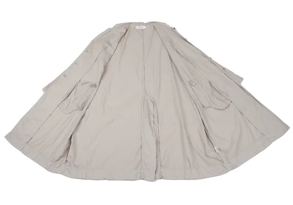 Veritecoeur Stand Collar Cotton Long Shirt Dress K-163956_011