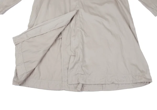 Veritecoeur Stand Collar Cotton Long Shirt Dress K-163956_013