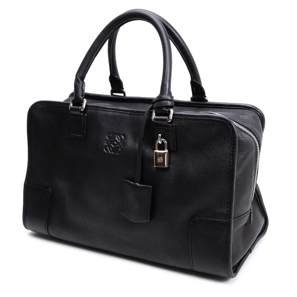 LOEWE Amazona 36 Leather Bag Black  K-163957_001