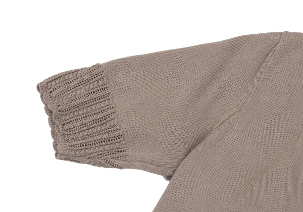 Mademoiselle NON NON Cotton Poly Hem Lace Knit Cardigan K-163958_005