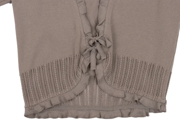 Mademoiselle NON NON Cotton Poly Hem Lace Knit Cardigan K-163958_006