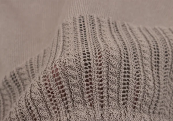 Mademoiselle NON NON Cotton Poly Hem Lace Knit Cardigan K-163958_012