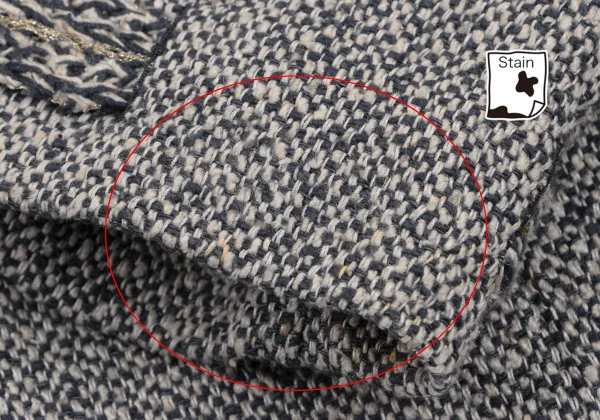 Mademoiselle NON NON Linen Silk Tweed No Collar Jacket K-163959_008