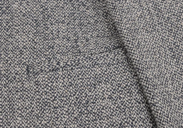 Mademoiselle NON NON Linen Silk Tweed No Collar Jacket K-163959_010