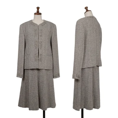 Mademoiselle NON NON  Linen Silk Tweed Jacket & Skirt