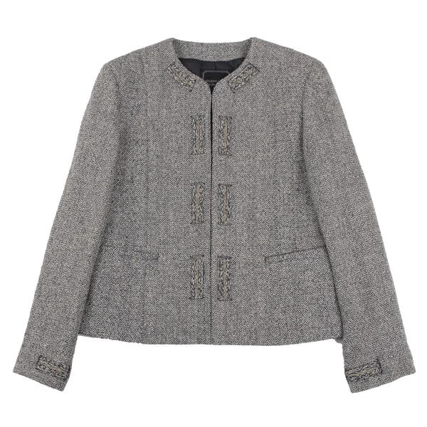 Mademoiselle NON NON  Linen Silk Tweed Jacket & Skirt K-163961_003