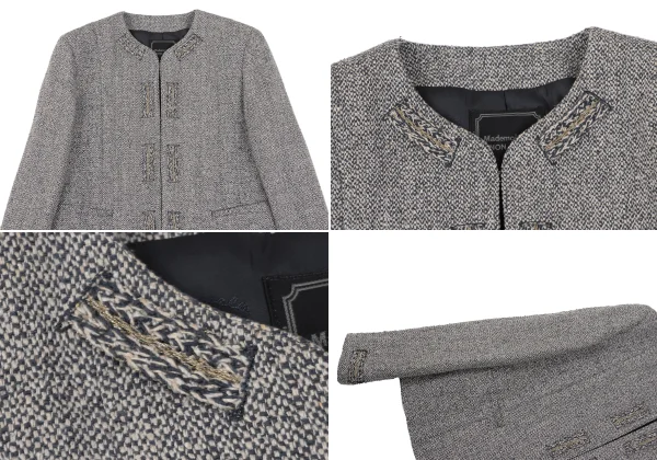 Mademoiselle NON NON  Linen Silk Tweed Jacket & Skirt K-163961_004