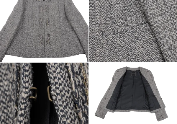 Mademoiselle NON NON  Linen Silk Tweed Jacket & Skirt K-163961_007