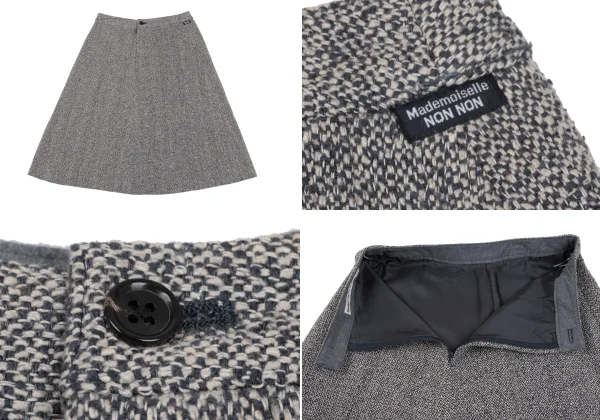 Mademoiselle NON NON  Linen Silk Tweed Jacket & Skirt K-163961_016