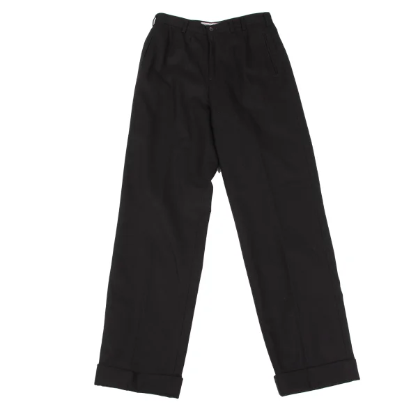 Mademoiselle NON NON Wool Double Pants Black 38M K-163963_001