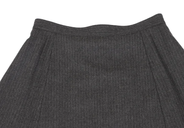 Mademoiselle NON NON Wool Striped Skirt K-163965_004