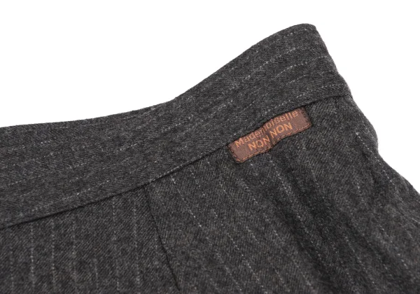 Mademoiselle NON NON Wool Striped Skirt K-163965_009