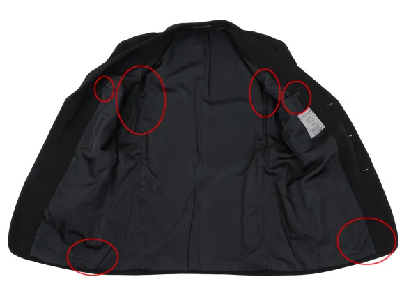 Yohji Yamamoto POUR HOMME Wool Patch Pocket Jacket K-163966_010