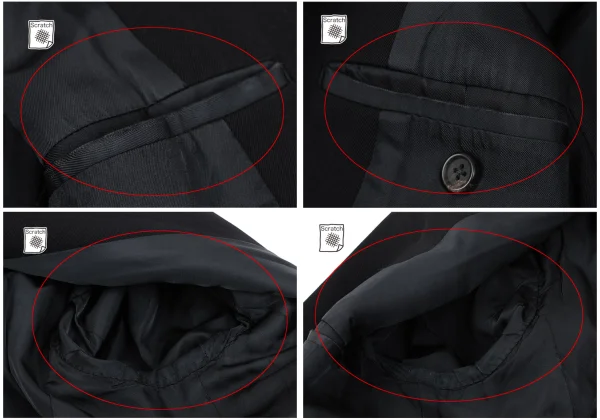 Yohji Yamamoto POUR HOMME Wool Patch Pocket Jacket K-163966_013