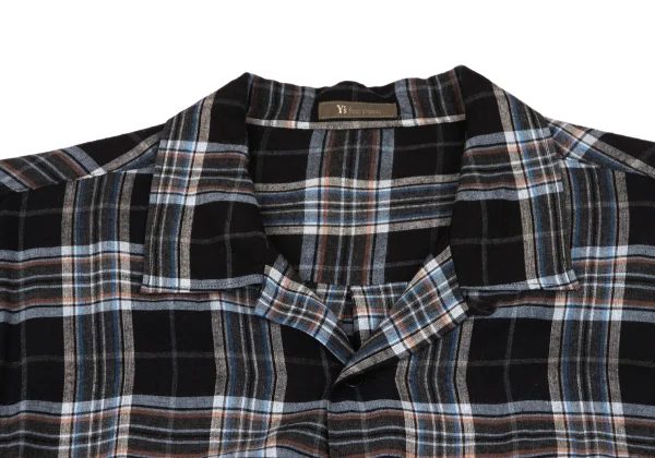 Y's for men Rayon Open-collar Checker Long Shirt K-163973_003