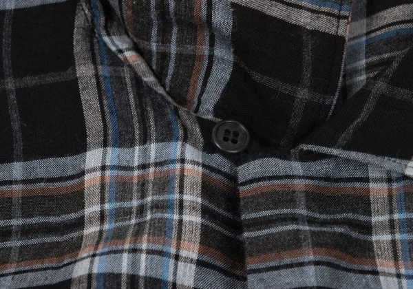 Y's for men Rayon Open-collar Checker Long Shirt K-163973_005